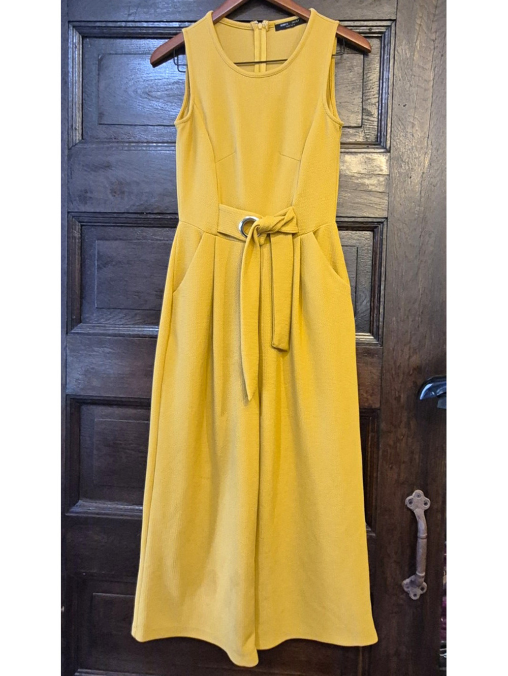 Romeo + Juliet Couture Yellow Sleeveless Wide-Leg Jumpsuit M